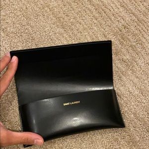Leather Saint Laurent Sunglass Case